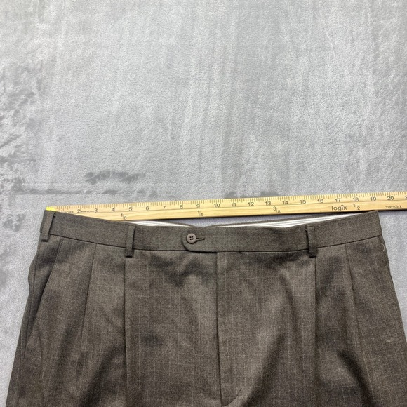 Zanella Bennett Vitale Barberis Canonico Wool Trouser Men Sz 40 Italy Super 120s - Picture 4 of 10